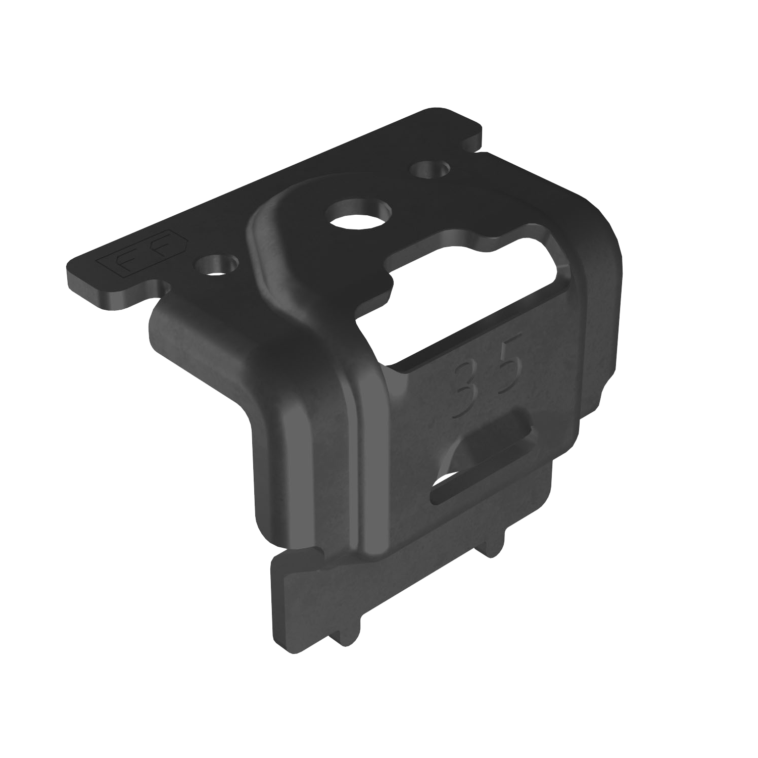 Esdec FlatFix end clamp, black, 35mm- Rubicon UK Shop
