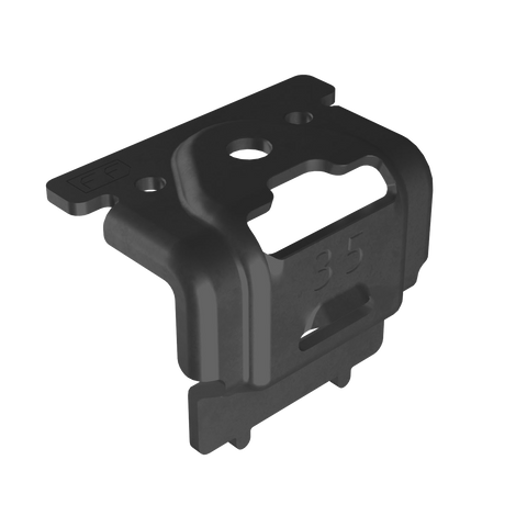 Esdec FlatFix end clamp, black, 35mm- Rubicon UK Shop
