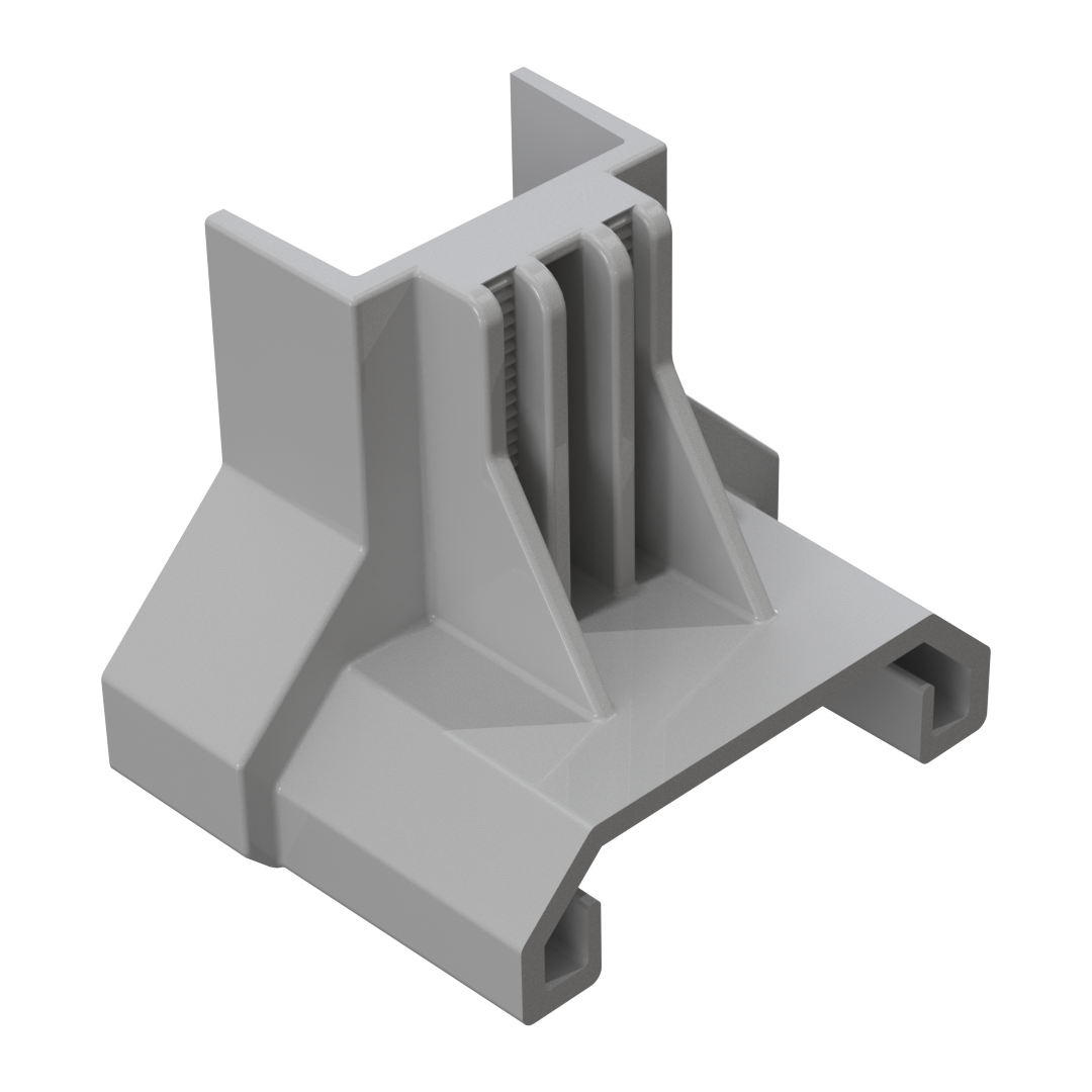 Esdec ClickFit Evo End clamp support for trapezoidal metal roofs, grey- Rubicon UK Shop