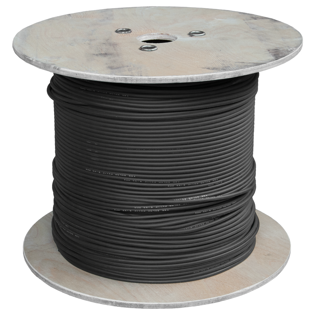 KBE Solar cable, DB+ (triple certified, EN50618), black, 6mm², 1000m- Rubicon UK Shop
